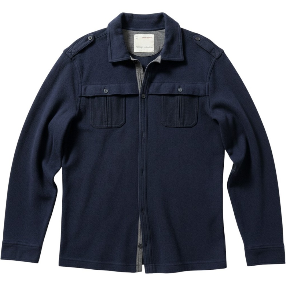 Banana Republic Heritage Collection XL Tall Navy Blue Military Shirt Shacket